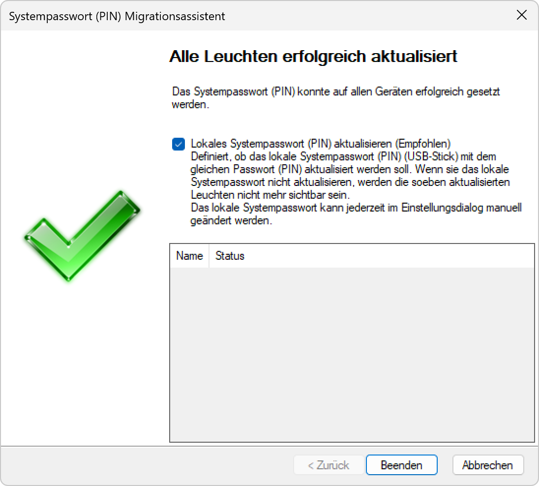 Systempasswort Migration